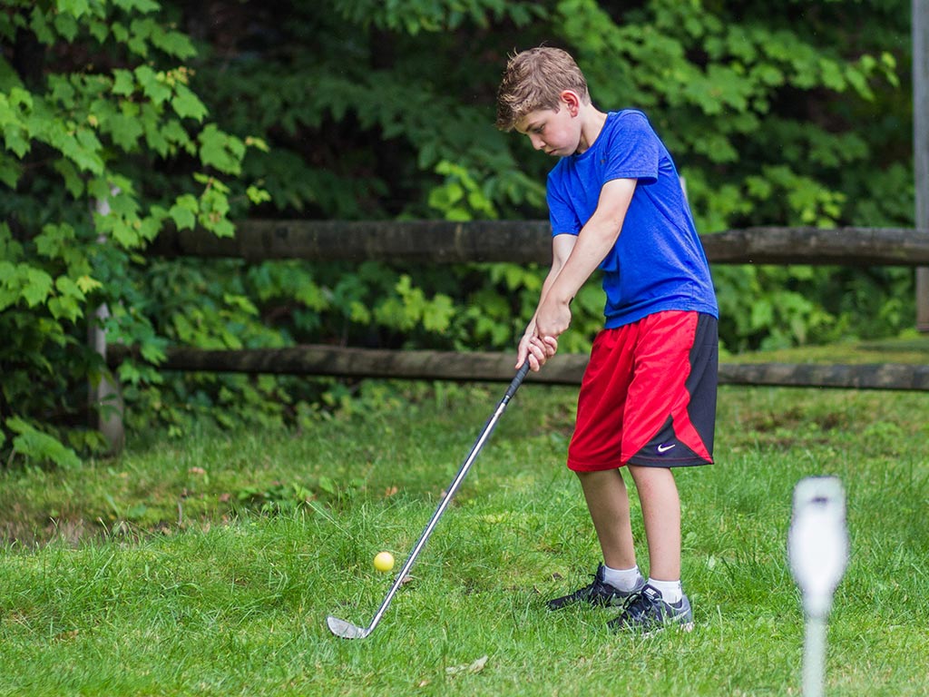 Summer camp golf activity