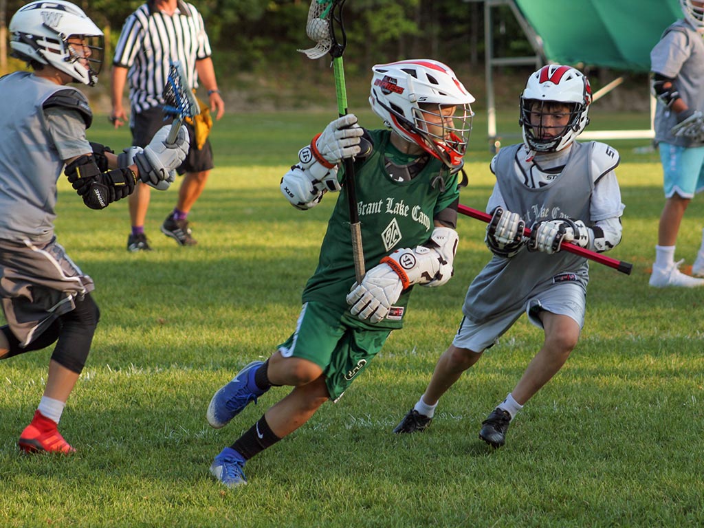Lacrosse at boys summer camp in New York