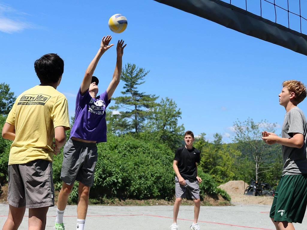 Volleyball at sports camp