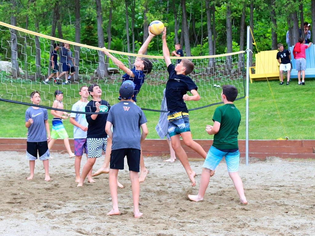 Beach volleyball at the waterfront